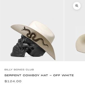 Billy Bones club cowboy Hat with Snake Motif